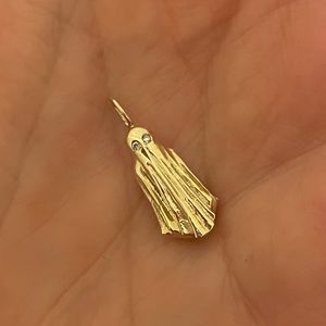 Sofia Zakia 14k Ghost Pendant with diamond eyes